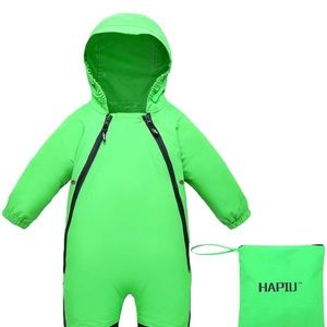 NWT Hapiu green 5T rainsuit